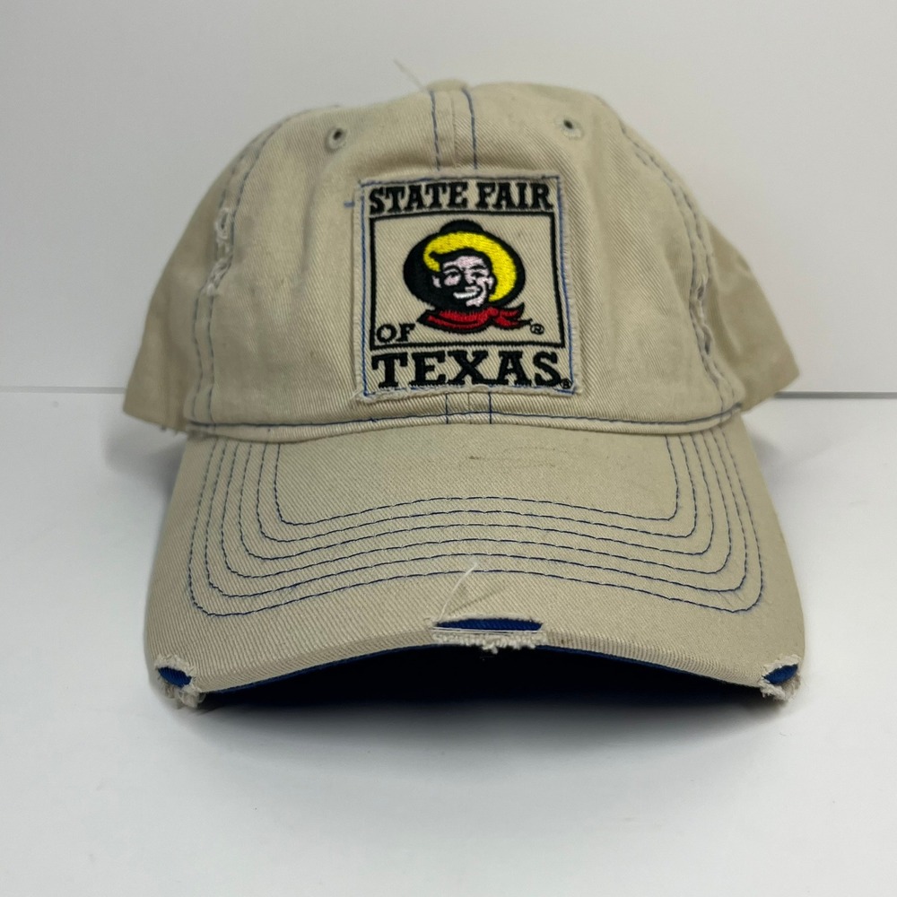 MainGate State‎ Fair of Texas Hat Mens OSFM Tan Distressed Big Tex Strapback Cap